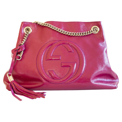 Gucci Soho Bag aus Leder in Rosa / Pink