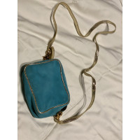 Just Cavalli Shoulder bag Suede in Turquoise