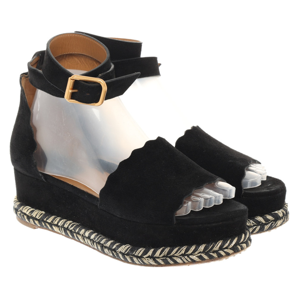 Chloé Sandalen aus Leder in Schwarz