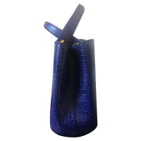 Armani Shopper aus Leder in Blau