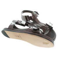 Casadei Patent leather sandals in Brown