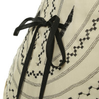 Philosophy Di Alberta Ferretti Cream silk skirt with embroidery