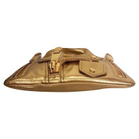 Moschino Gold color clutch