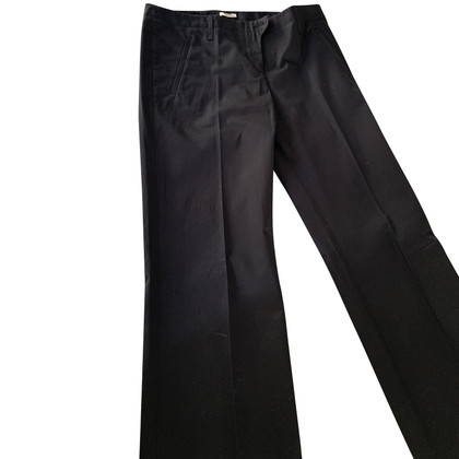Miu Miu Trousers Cotton in Black