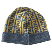 Fendi Hut/Mütze aus Wolle in Gelb