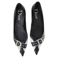 Christian Dior Ballerina's in zwart / wit