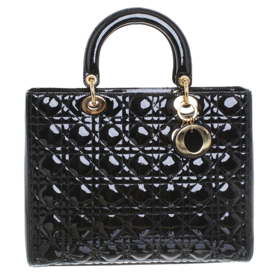 Christian Dior "Lady Dior" in vernice nera