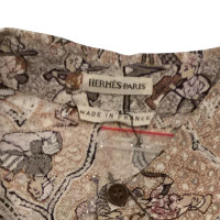 Hermès Zijden blouse in tinten van aarde