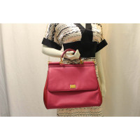 Dolce & Gabbana Sicily Bag aus Leder in Rosa / Pink