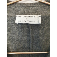 Alberta Ferretti Jacke/Mantel aus Wolle in Grau