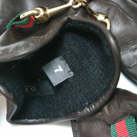 Gucci Gloves Leather in Brown
