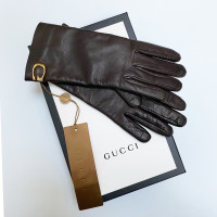 Gucci Handschoenen Leer in Bruin