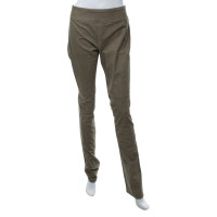 Diane Von Furstenberg Lederen broek in grijs-bruin