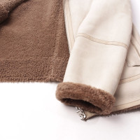 Closed Jacket/Coat Fur in Beige