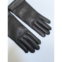 Alexander McQueen Gloves Leather in Black