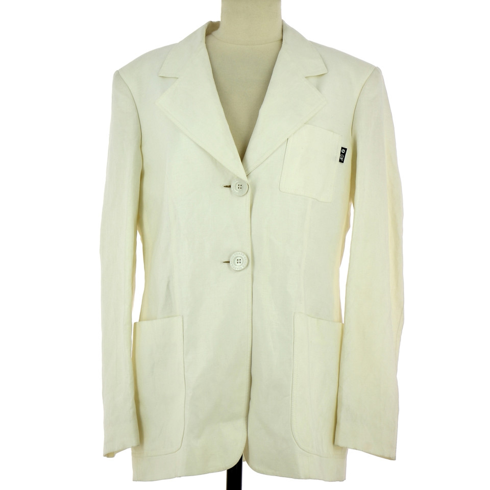 Ferre Jacke/Mantel aus Viskose in Weiß