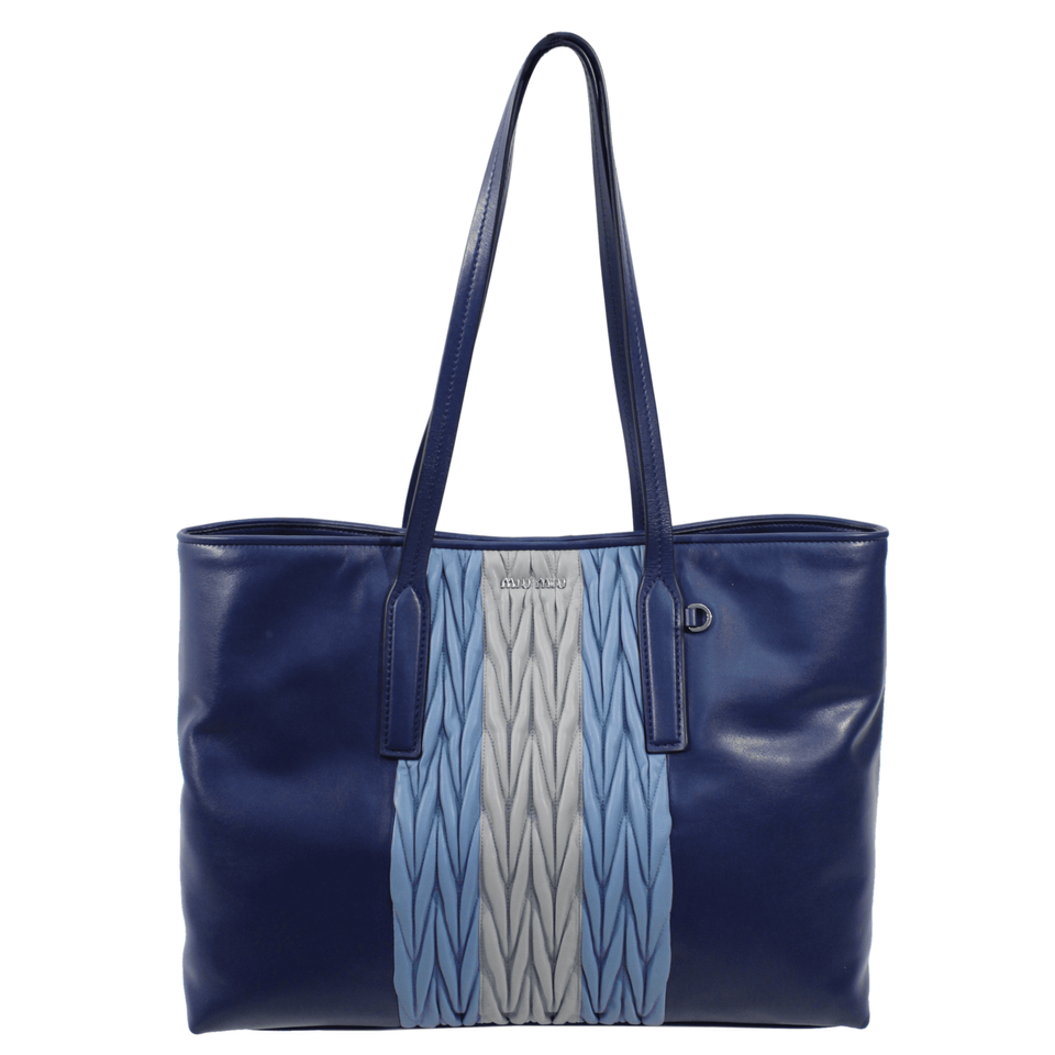 Miu Miu Handtasche aus Leder in Blau