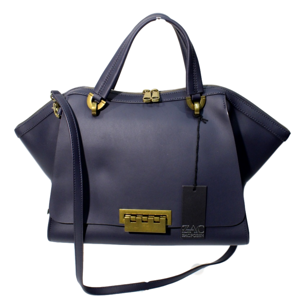 Zac Posen Handbag Leather in Blue