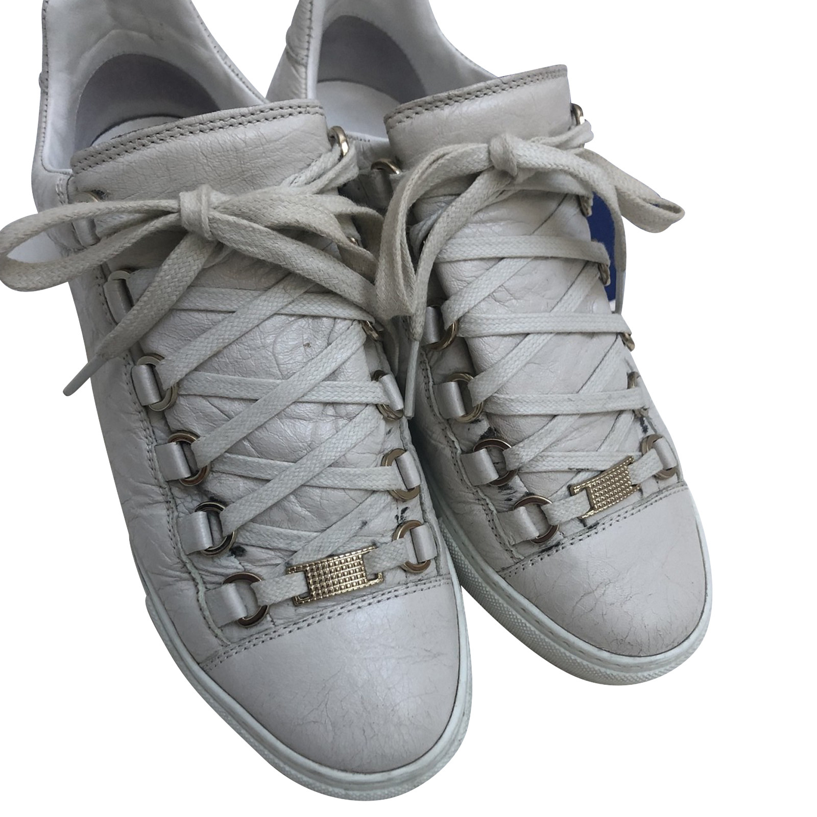 Balenciaga Sneakers aus Leder in Beige - Second Hand Balenciaga Sneakers  aus Leder in Beige gebraucht kaufen für 349€ (4206315)