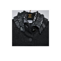 Chanel Jacke/Mantel aus Leinen in Schwarz