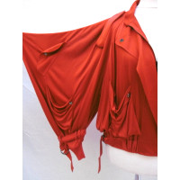 Christian Dior Giacca/Cappotto in Seta in Rosso