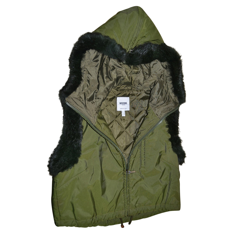 Moschino details fur jacket