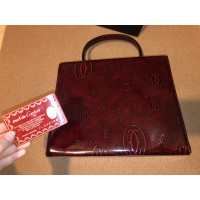 Cartier Handbag Patent leather in Bordeaux