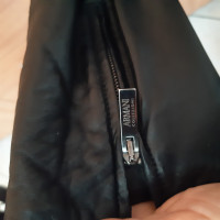 Armani Collezioni Jacket/Coat Leather in Black