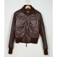 Dondup Jacket/Coat Leather in Brown