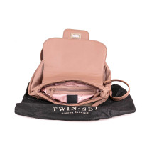 Twin Set Simona Barbieri Shopper in Leather in Nude color