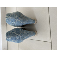 Gucci Wedges aus Jeansstoff in Blau