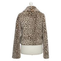 Velvet Faux fur jacket with pattern