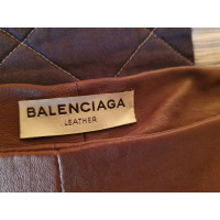 Balenciaga Trousers Leather in Brown