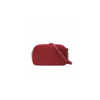 Gucci GG Marmont Camera Bag Small aus Wildleder in Rot