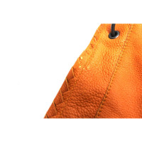Bottega Veneta Shopper aus Leder in Orange