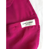 Saint Laurent Oberteil aus Seide in Rosa / Pink
