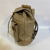 Gucci Bamboo Backpack Leer in Beige