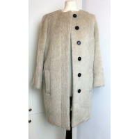 Msgm Giacca/Cappotto in Lana in Beige