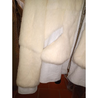 Roberto Cavalli Jacket/Coat Fur in White