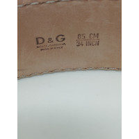 D&G Gürtel aus Leder in Creme