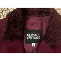 Versace Suit Wol in Bordeaux