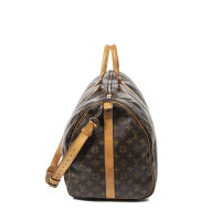 Louis Vuitton Keepall 55 Bandouliere Canvas in Bruin