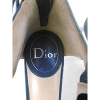 Christian Dior Pumps/Peeptoes aus Leinen in Blau