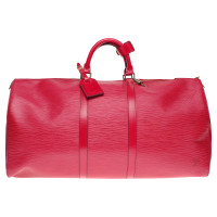 Louis Vuitton Keepall 55 Leather in Red