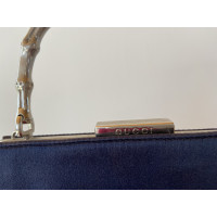 Gucci Handtasche aus Seide in Blau