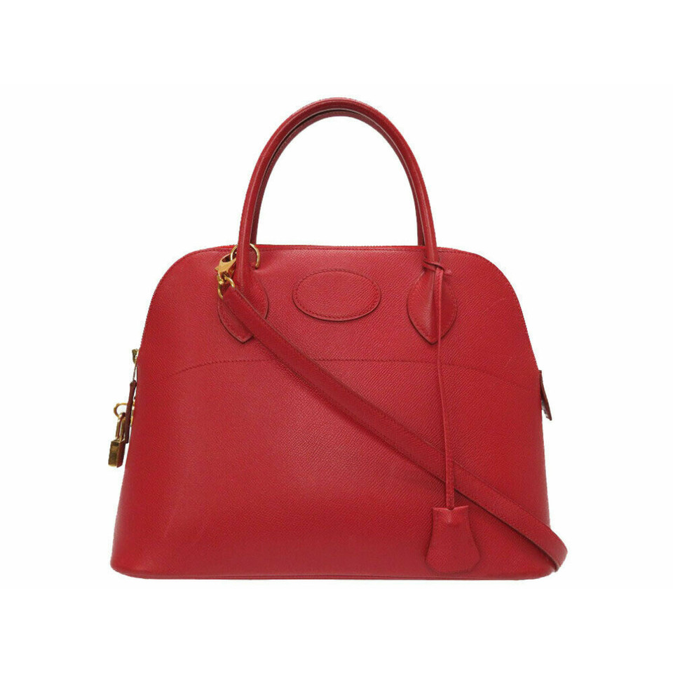 Hermès Bolide Bag aus Leder in Rot