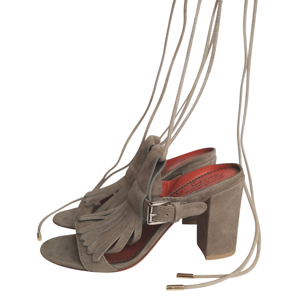 Santoni Sandals Leather in Grey