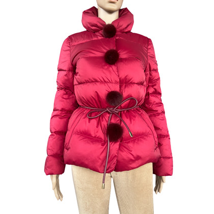 Ermanno Scervino Giacca/Cappotto in Pelliccia in Rosso