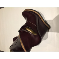 Jil Sander Bottes en Cuir en Marron