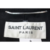 Saint Laurent Jacke/Mantel aus Wolle in Schwarz